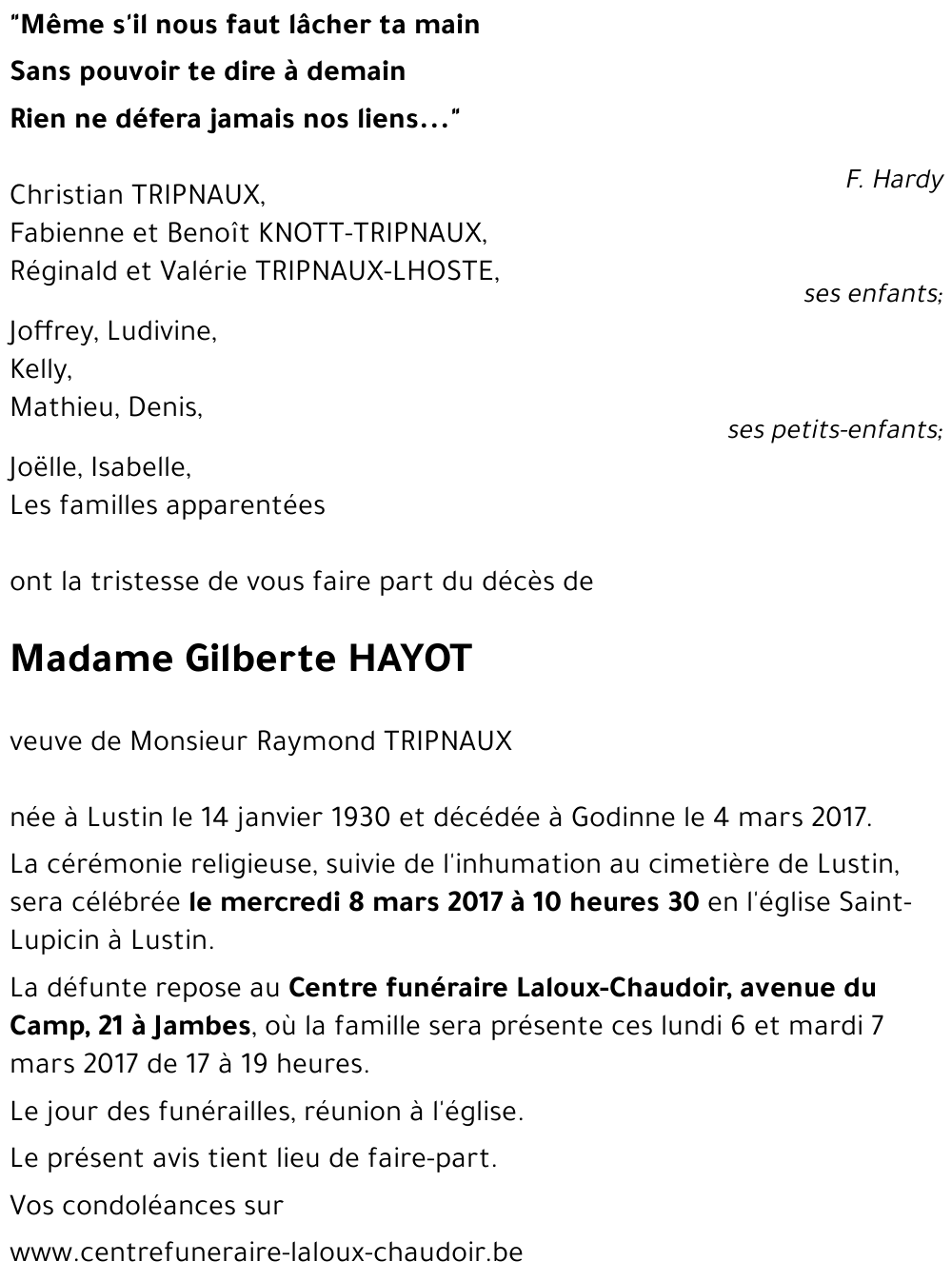 Gilberte HAYOT