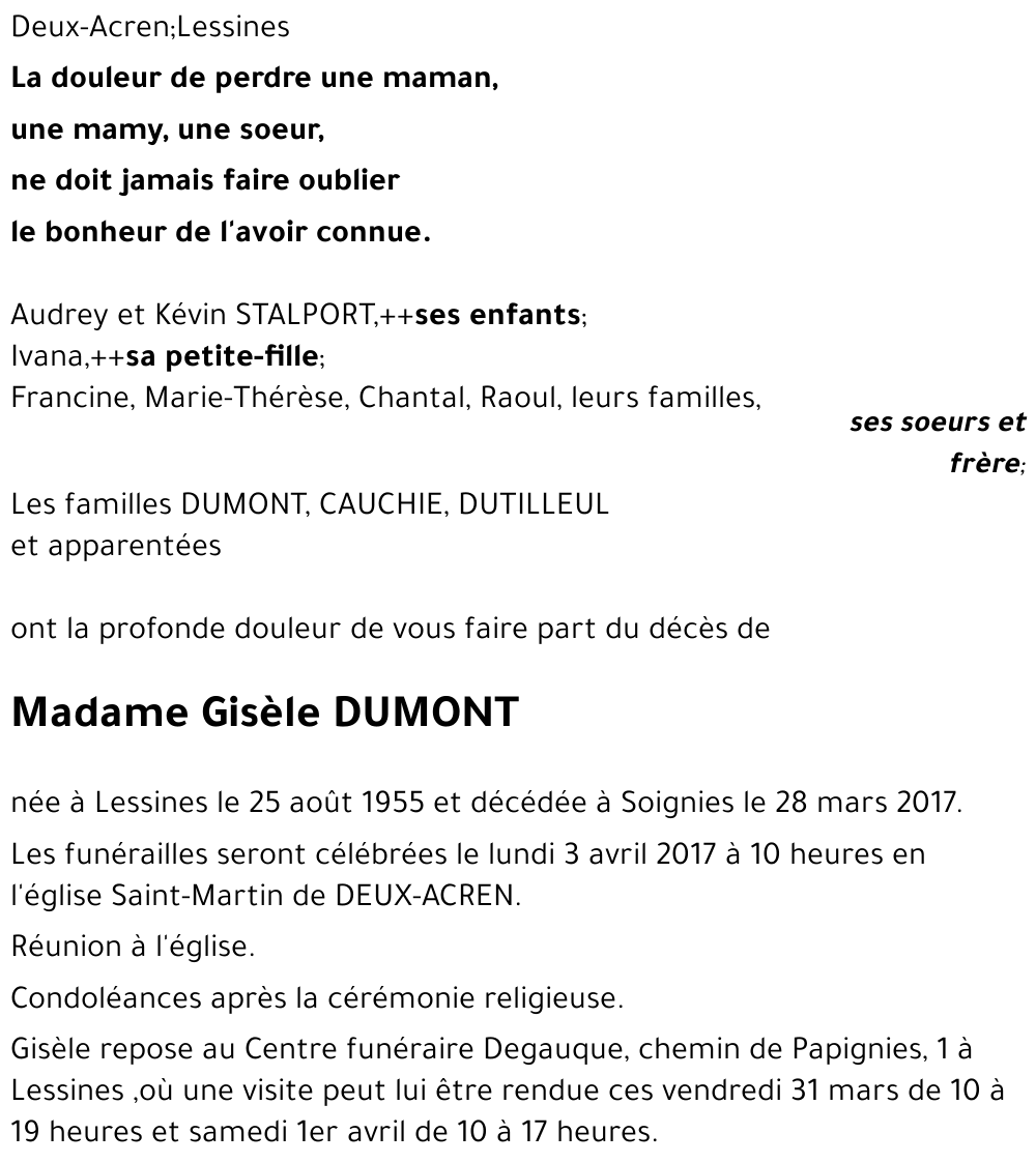 Gisèle DUMONT