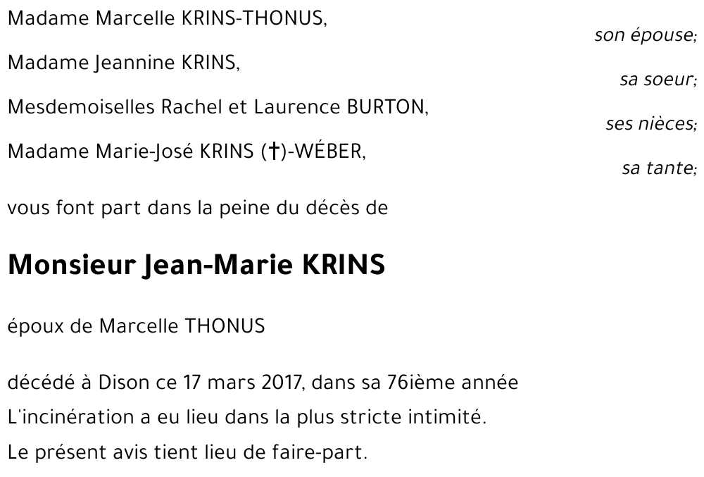 Jean-Marie KRINS