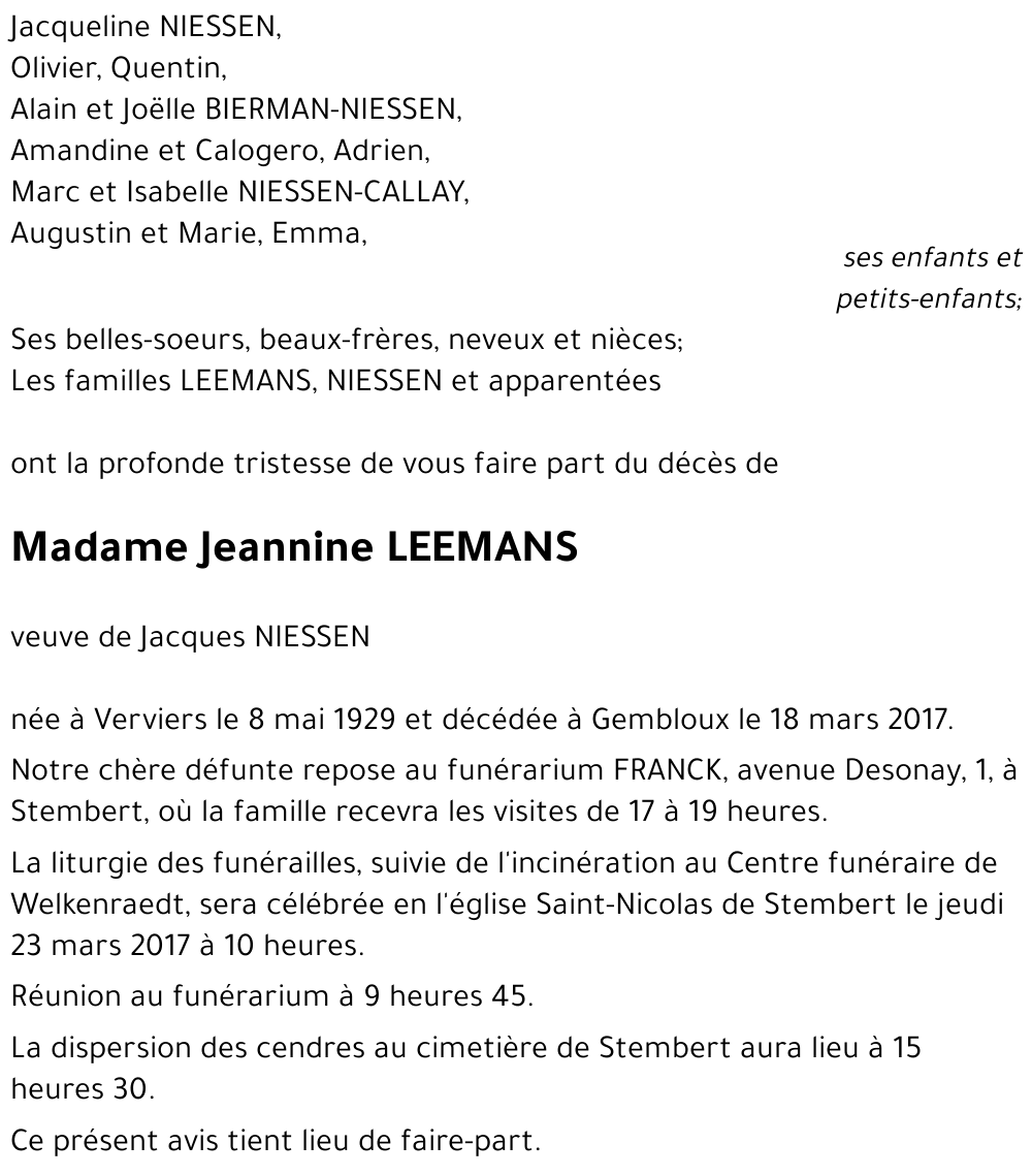 Jeannine LEEMANS