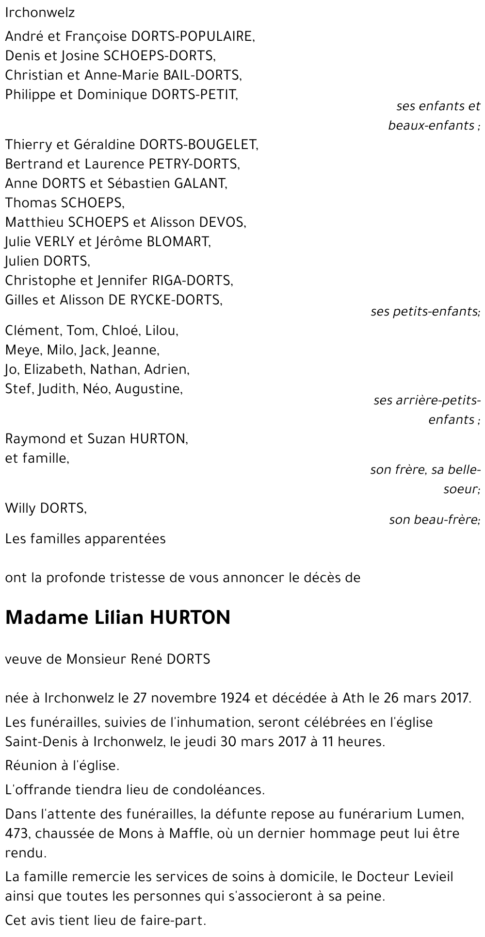 Lilian HURTON