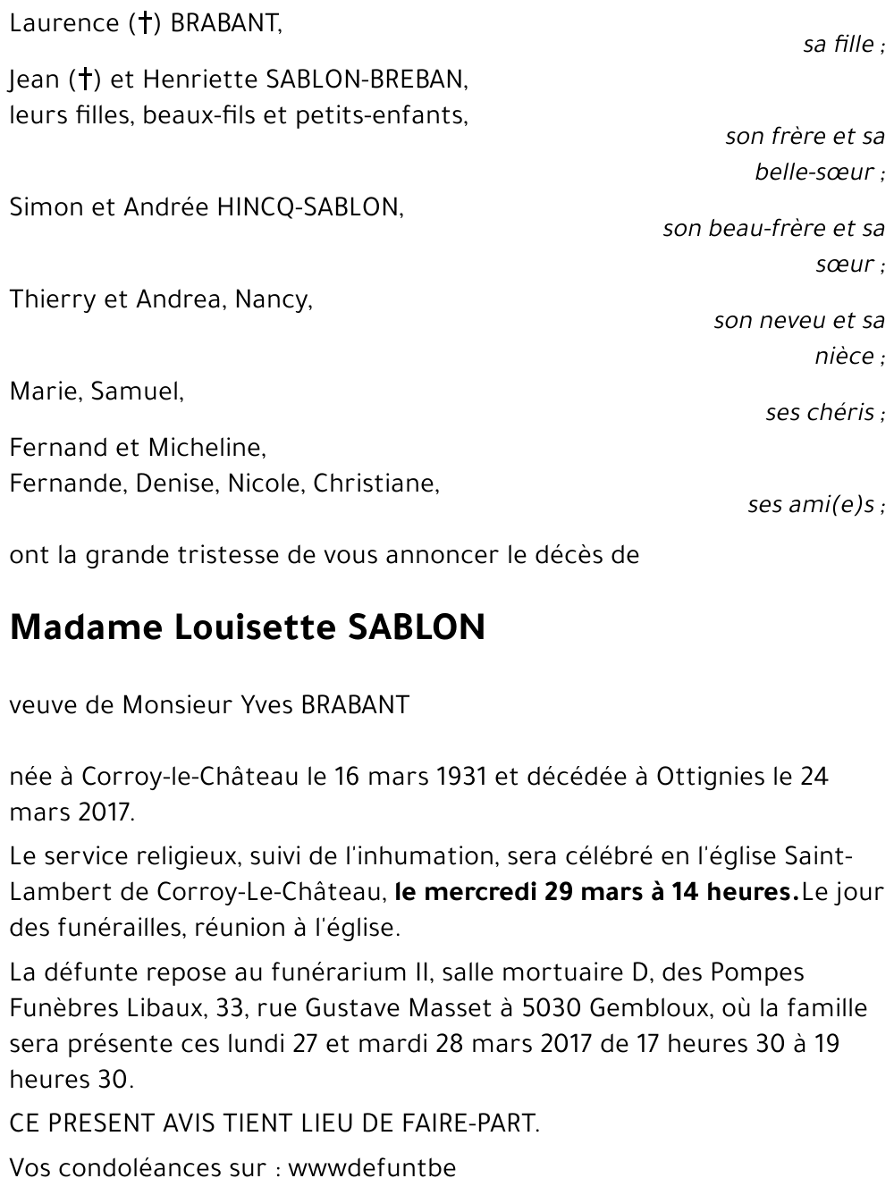 Louisette SABLON