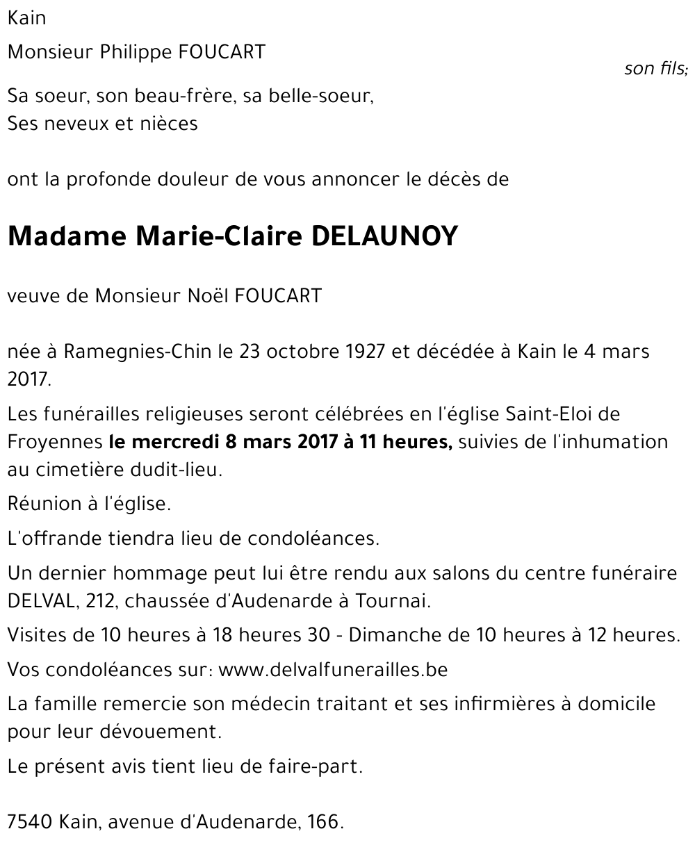 Marie-Claire DELAUNOY