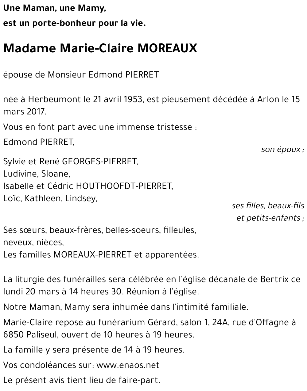 Marie-Claire MOREAUX