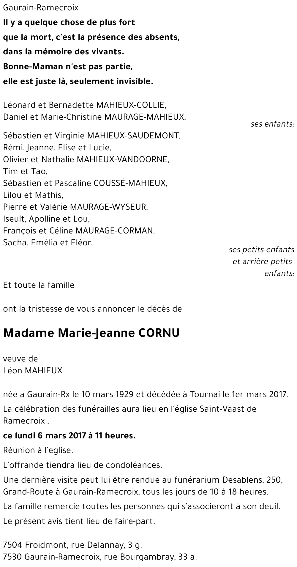 Marie-Jeanne CORNU