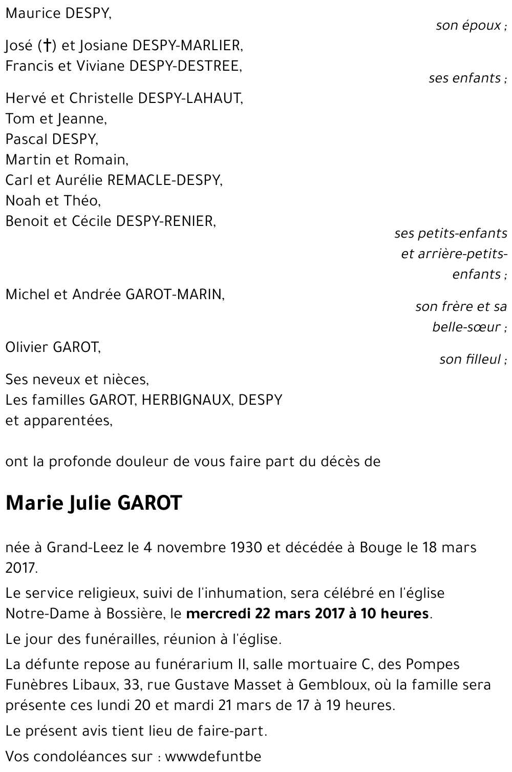 Marie Julie GAROT