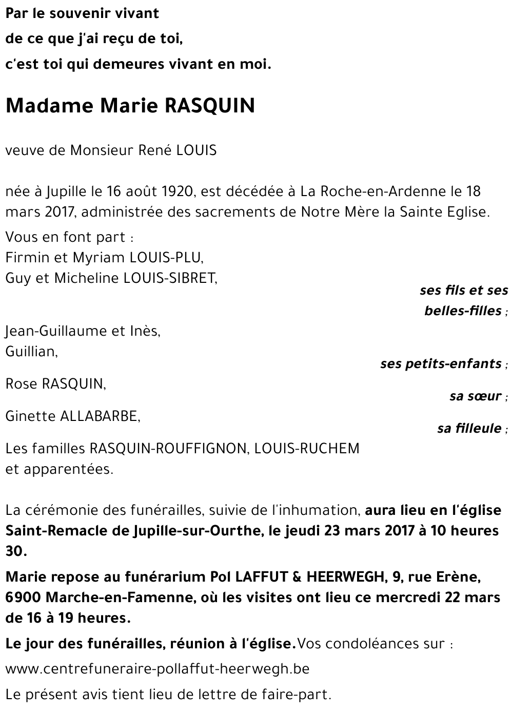 Marie RASQUIN