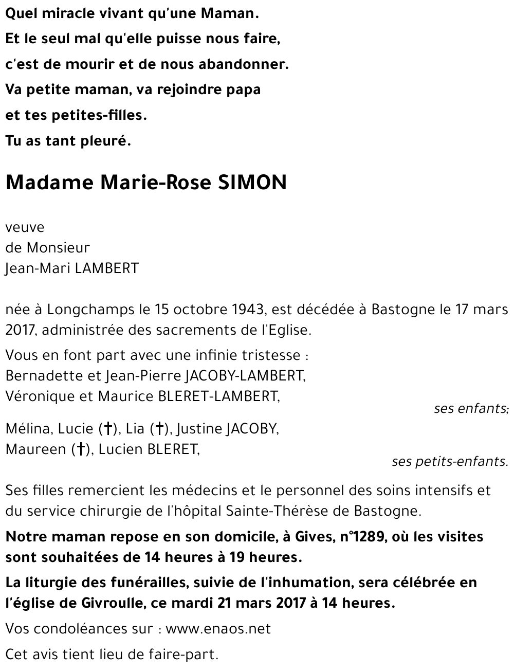 Marie-Rose SIMON