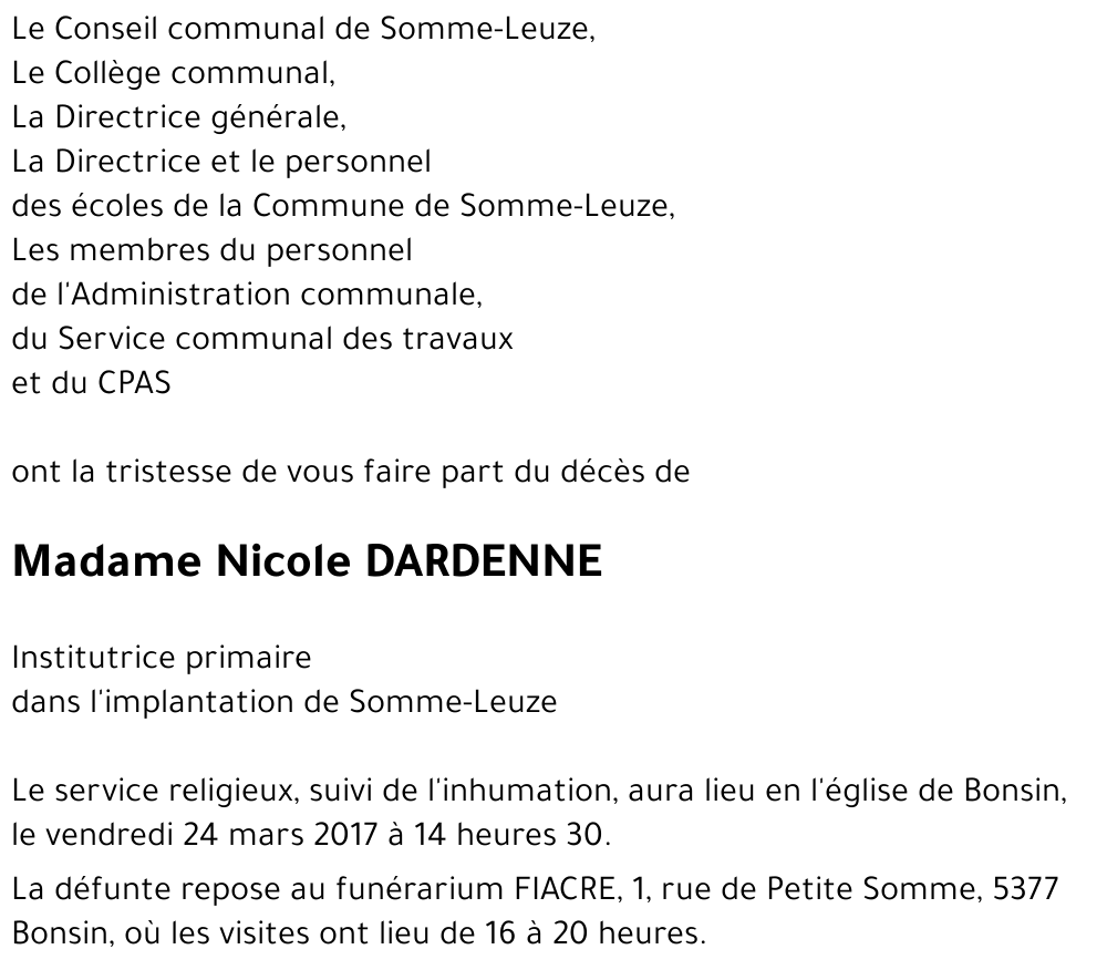 Nicole DARDENNE