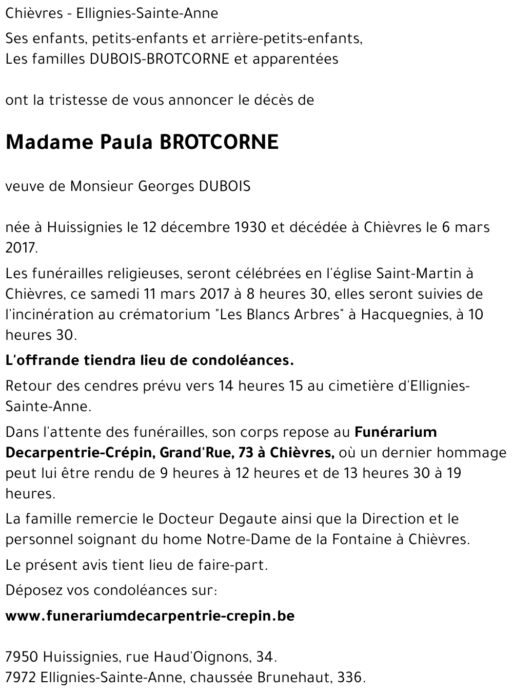 Paula BROTCORNE