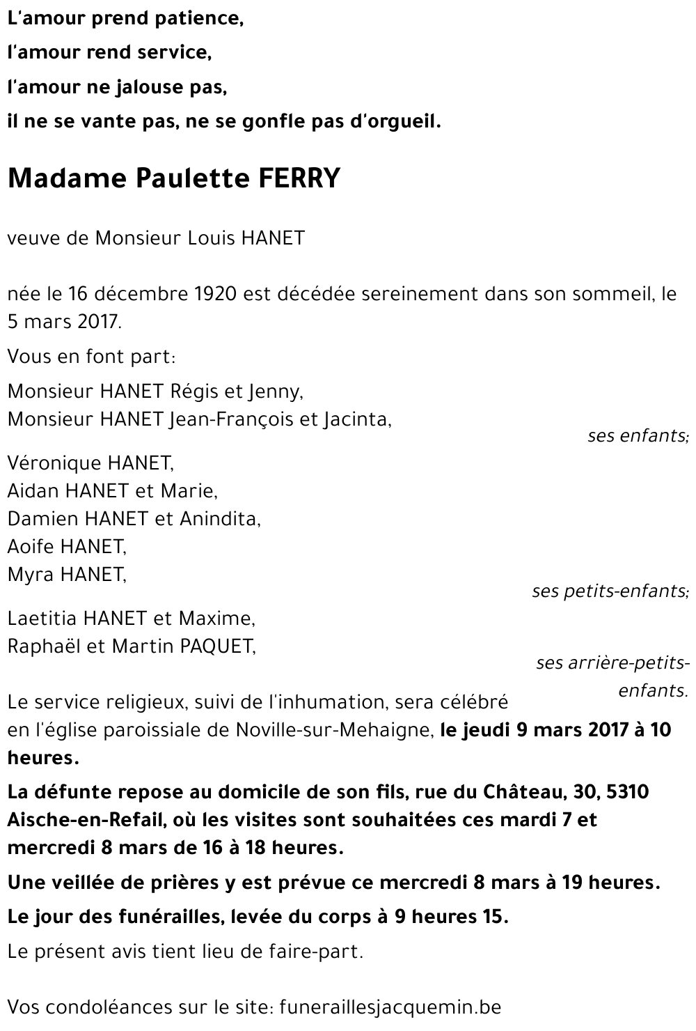 Paulette FERRY