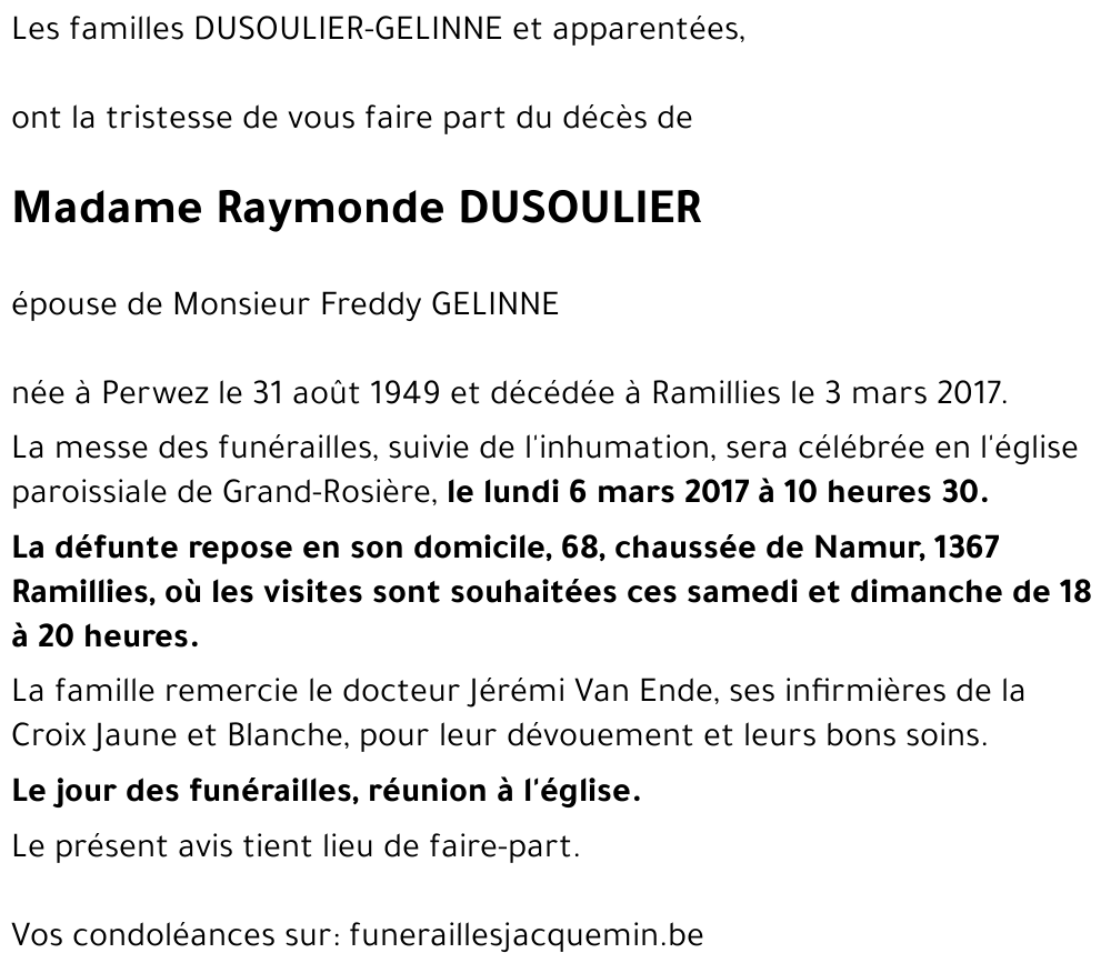 Raymonde DUSOULIER