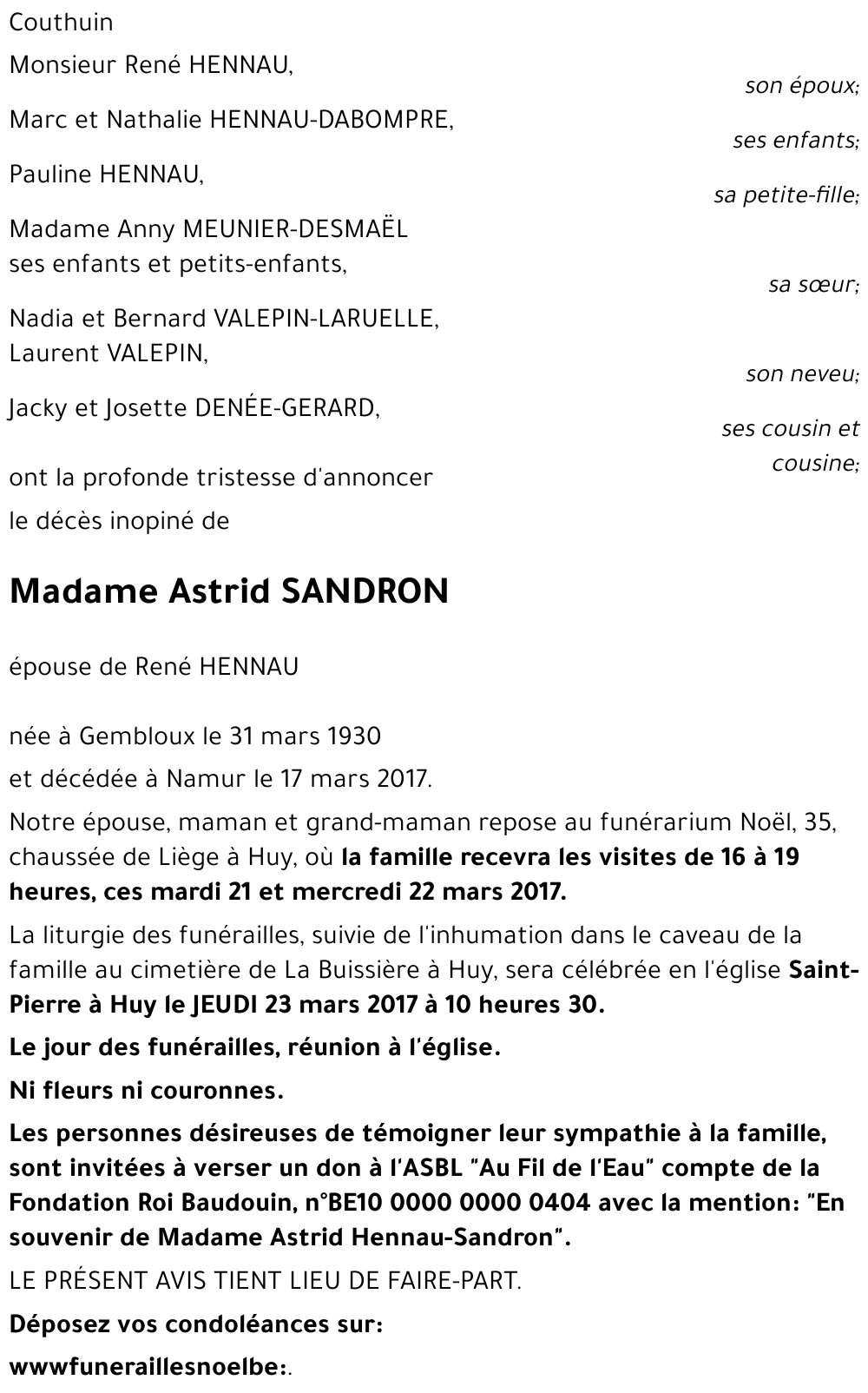 SANDRON Astrid