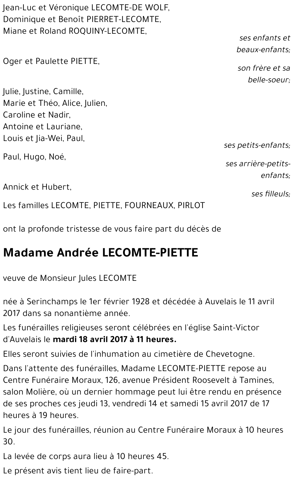 Andrée PIETTE