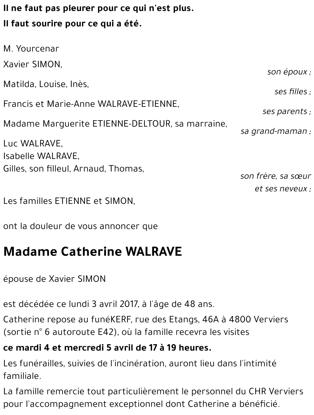 Catherine WALRAVE