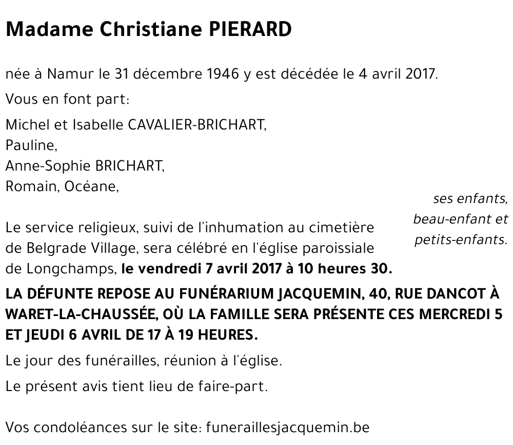 Christiane PIERARD