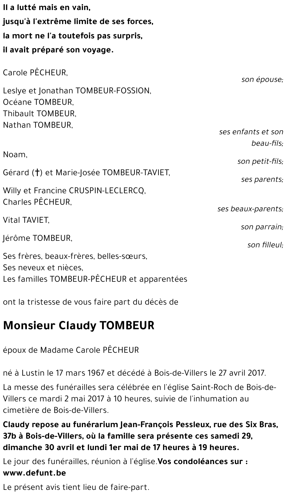 Claude TOMBEUR