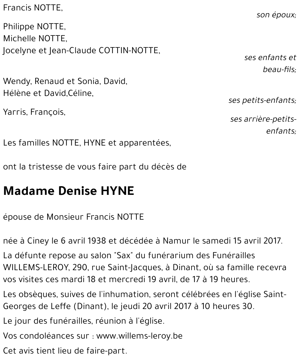 Denise HYNE