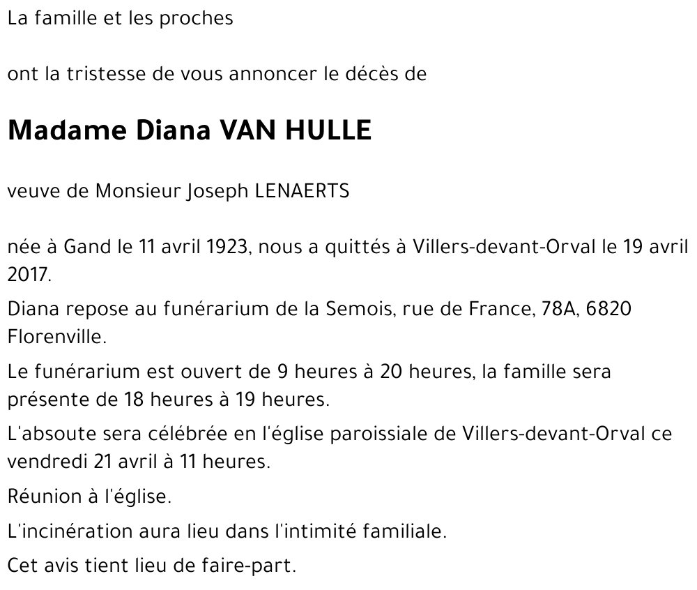 Diana VAN HULLE