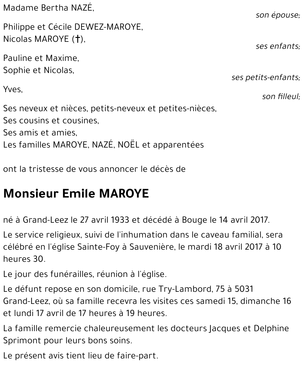 Emile MAROYE