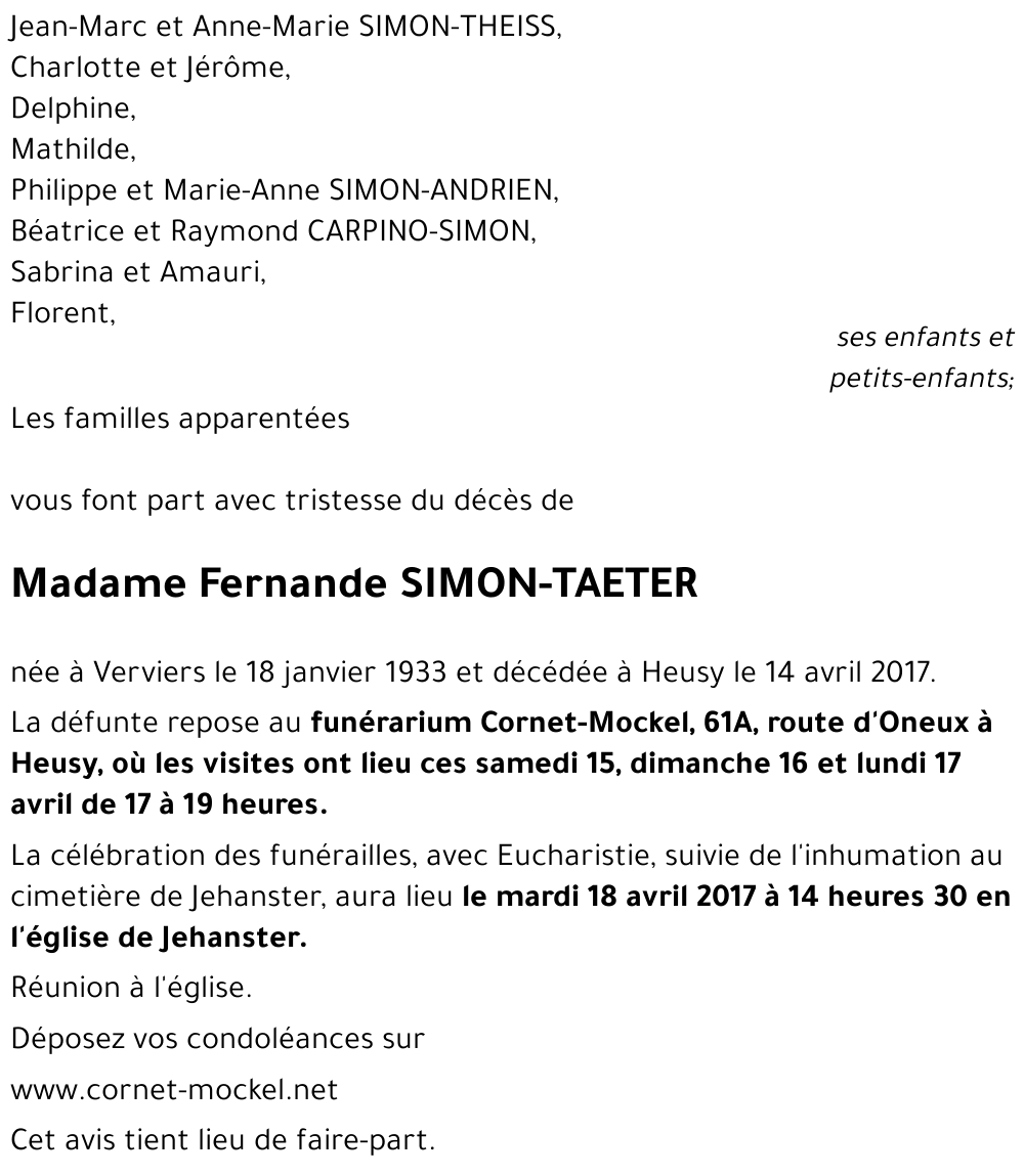 Fernande TAETER