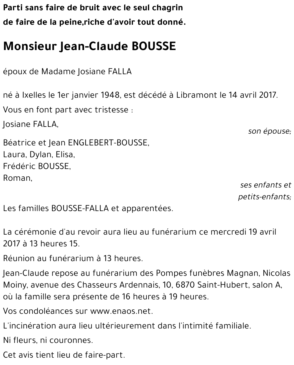 Jean-Claude BOUSSE