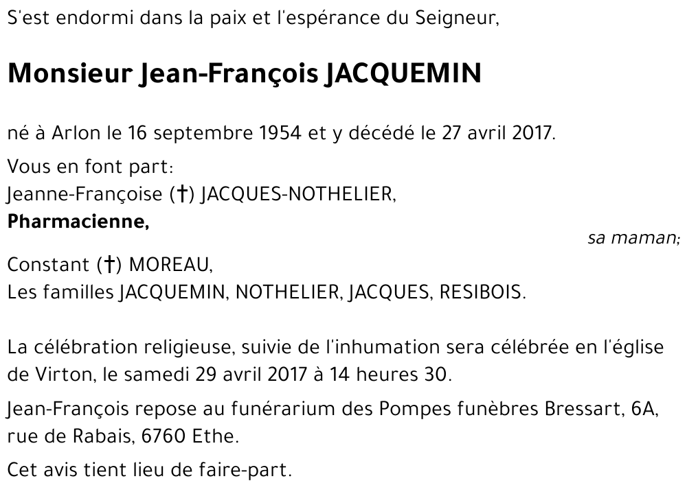 Jean-François JACQUEMIN 