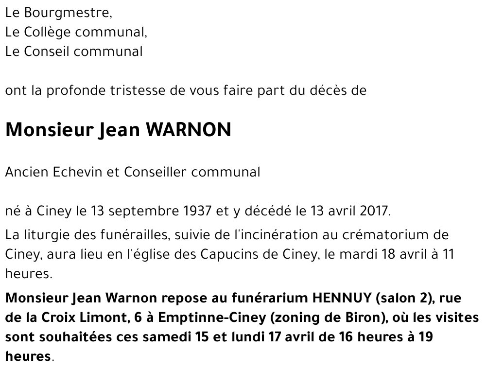 Jean WARNON