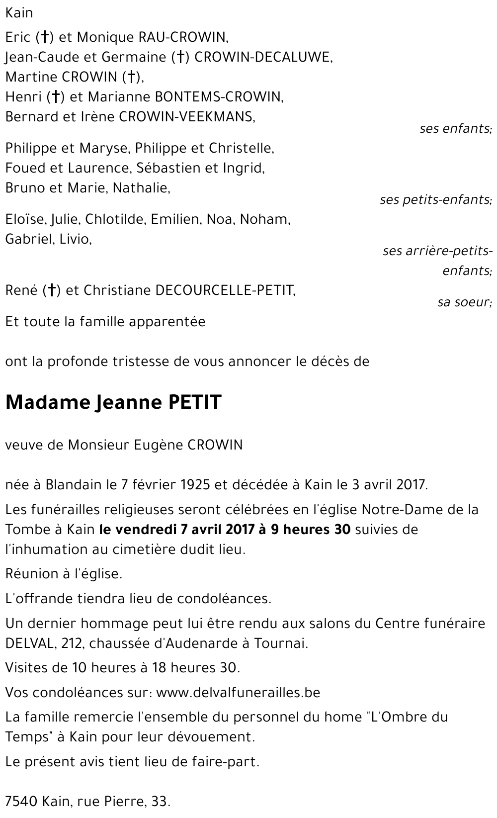 Jeanne PETIT