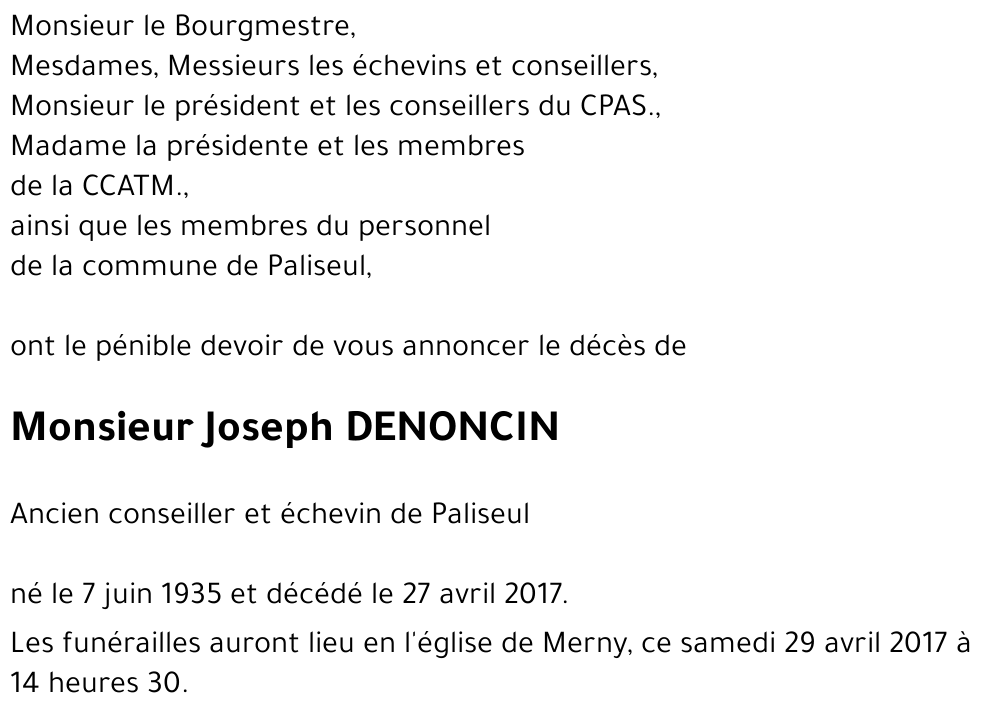 Joseph DENONCIN
