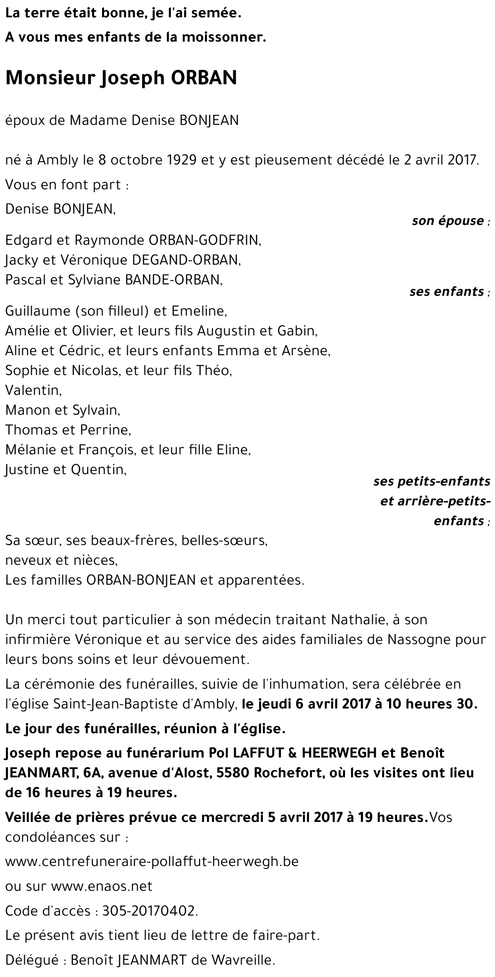 Joseph ORBAN