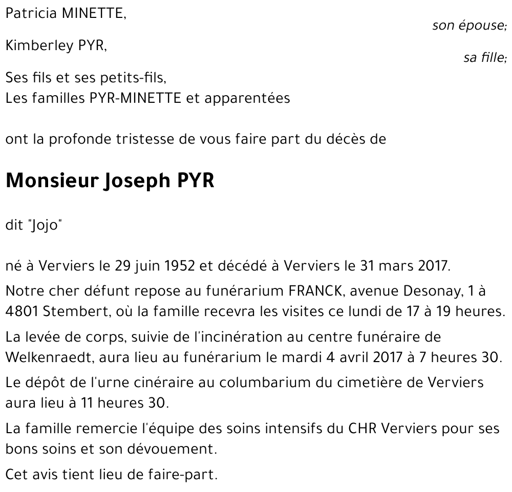 Joseph PYR