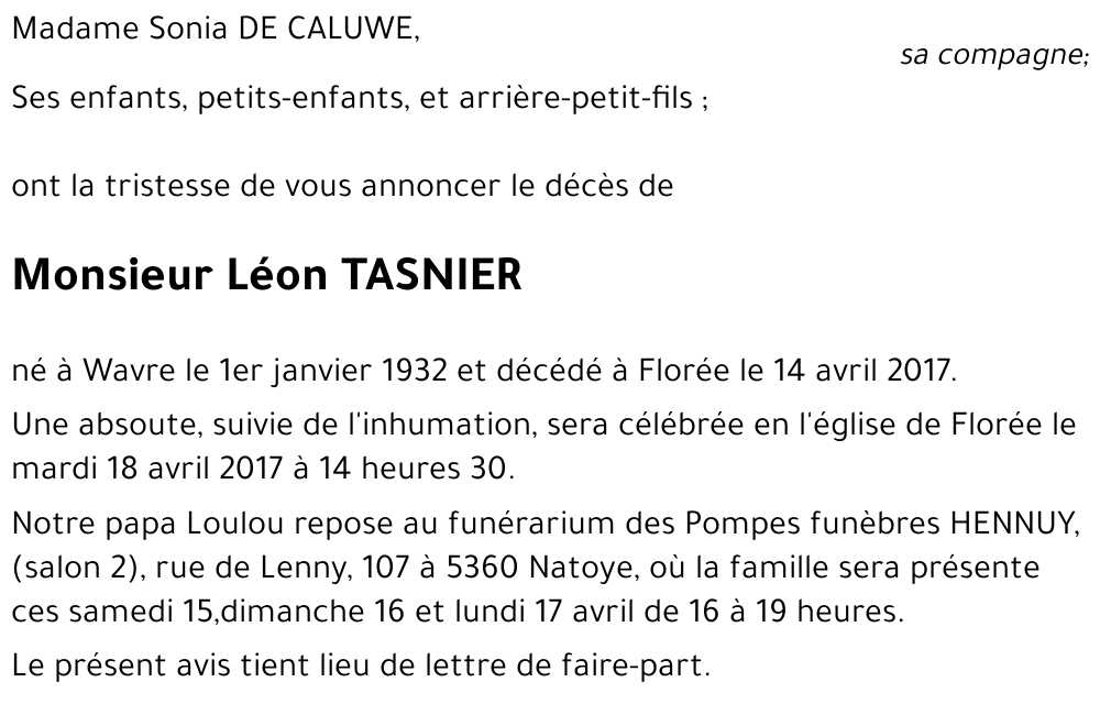 Léon TASNIER