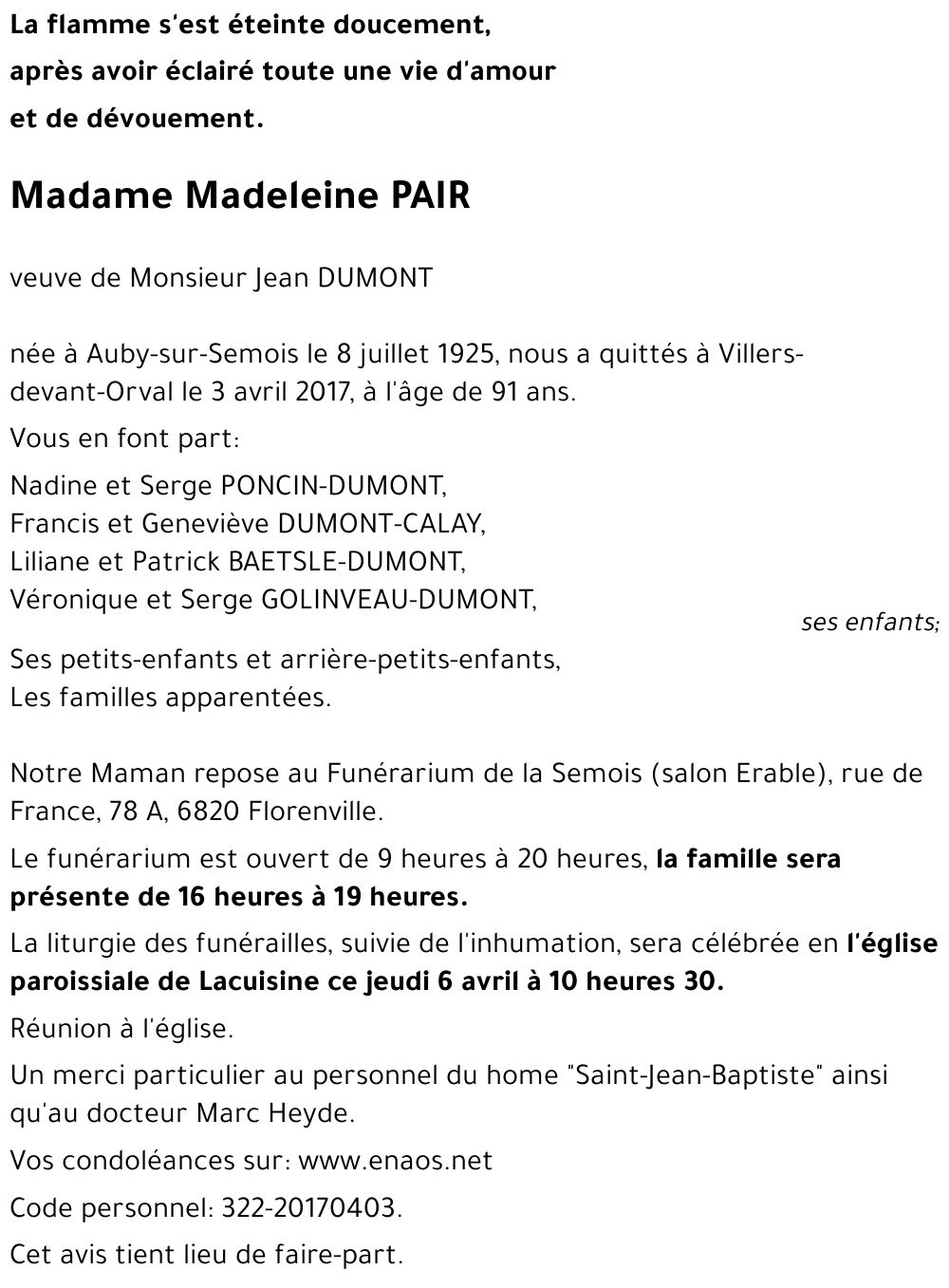 Madeleine PAIR