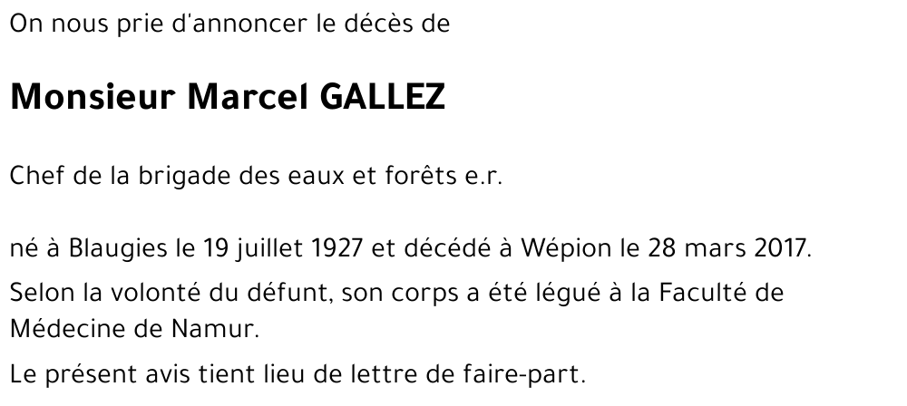 Marcel GALLEZ