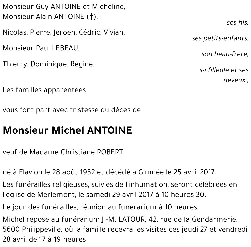 Michel ANTOINE