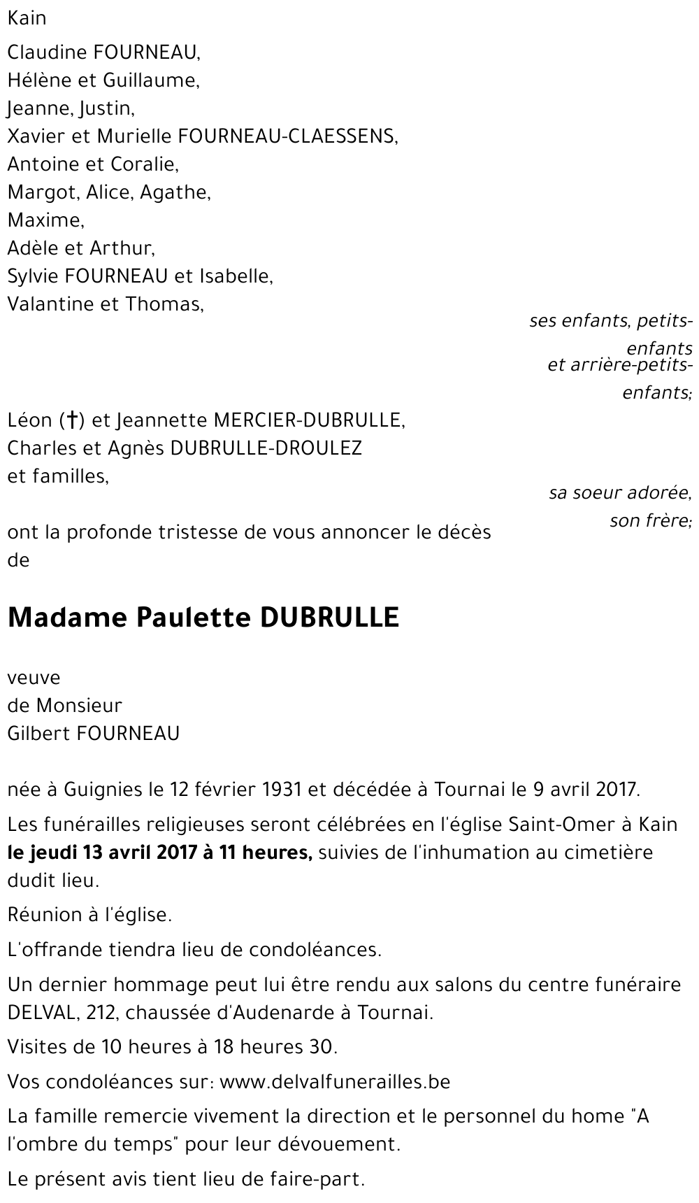 Paulette DUBRULLE