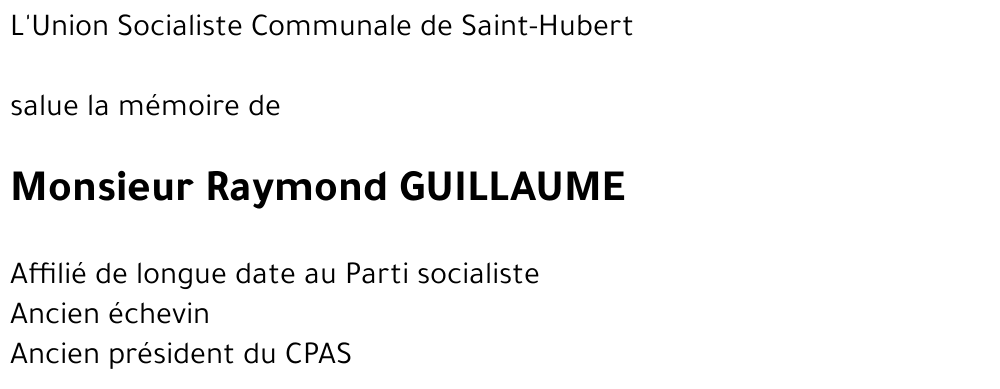 Raymond GUILLAUME
