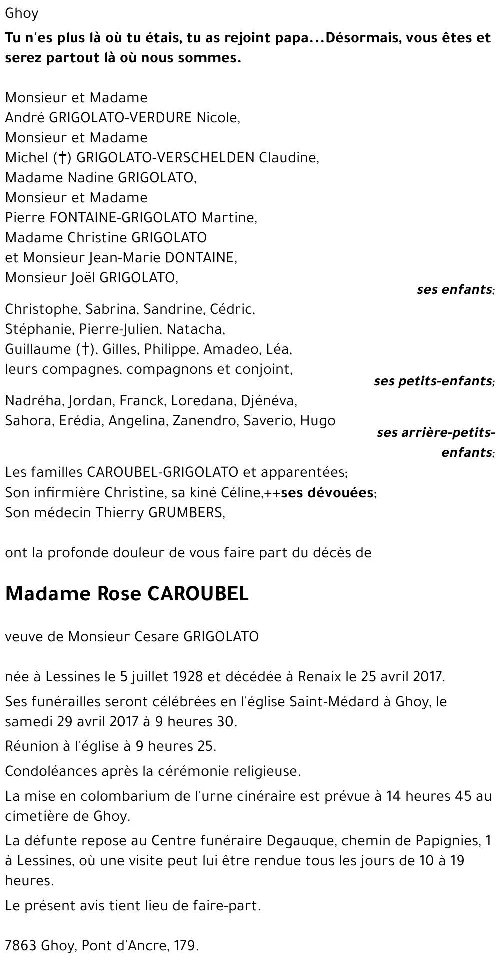 ROSE CAROUBEL