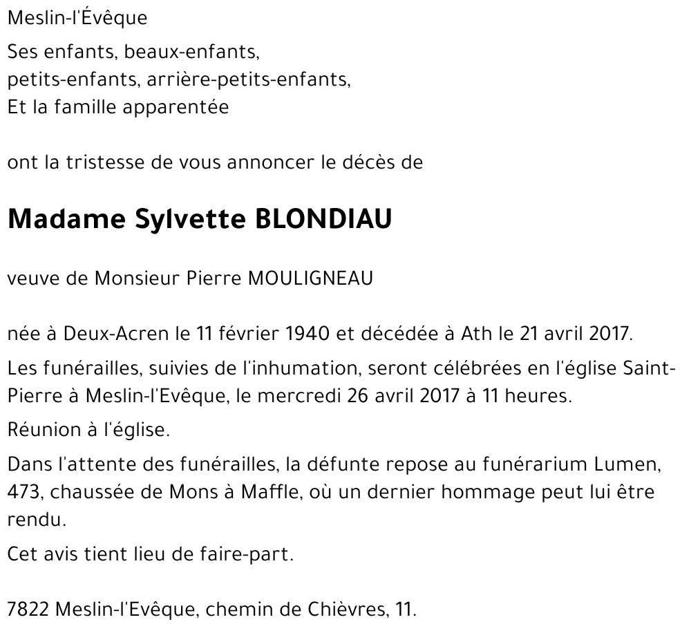 Sylvette BLONDIAU