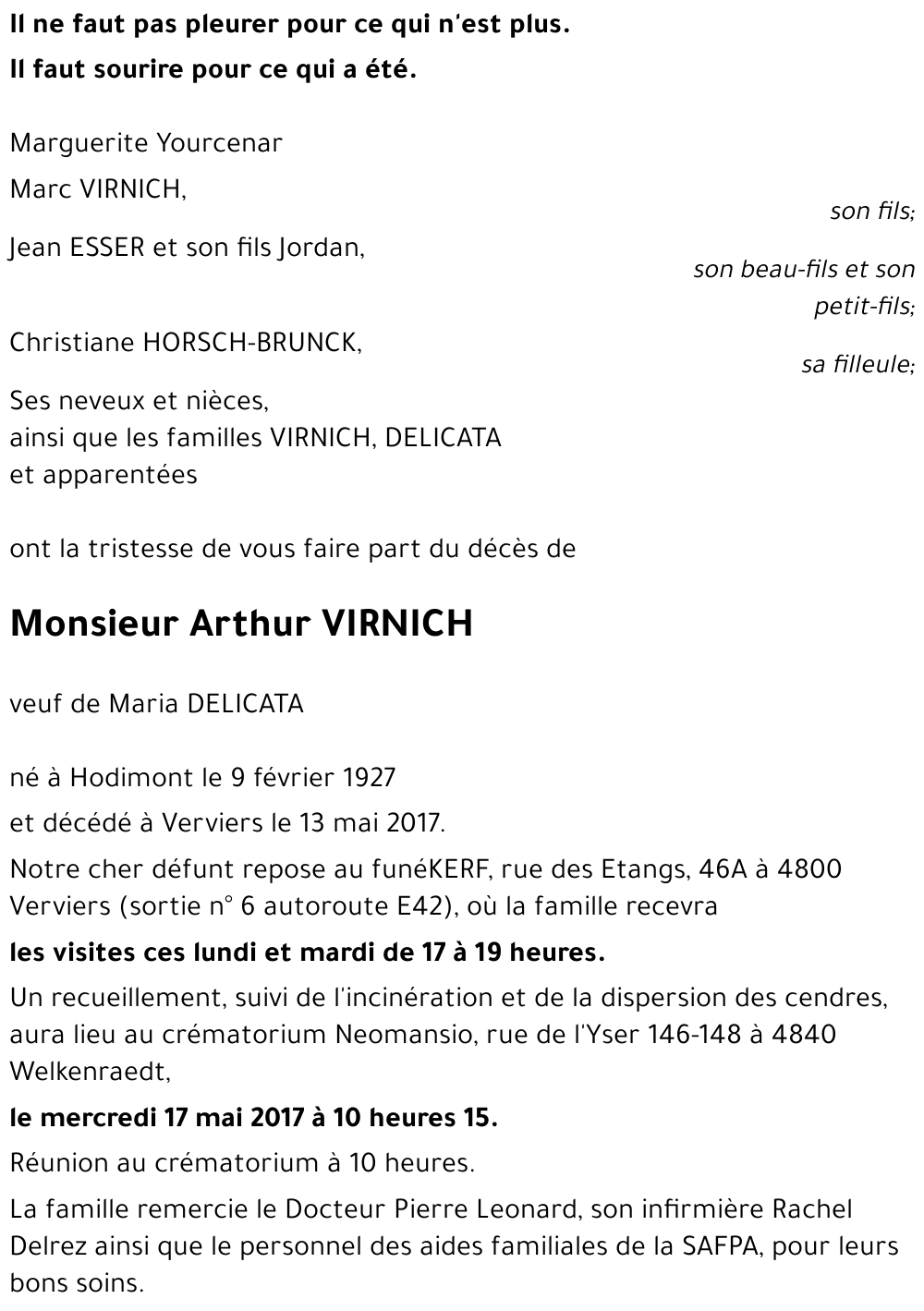 Arthur VIRNICH