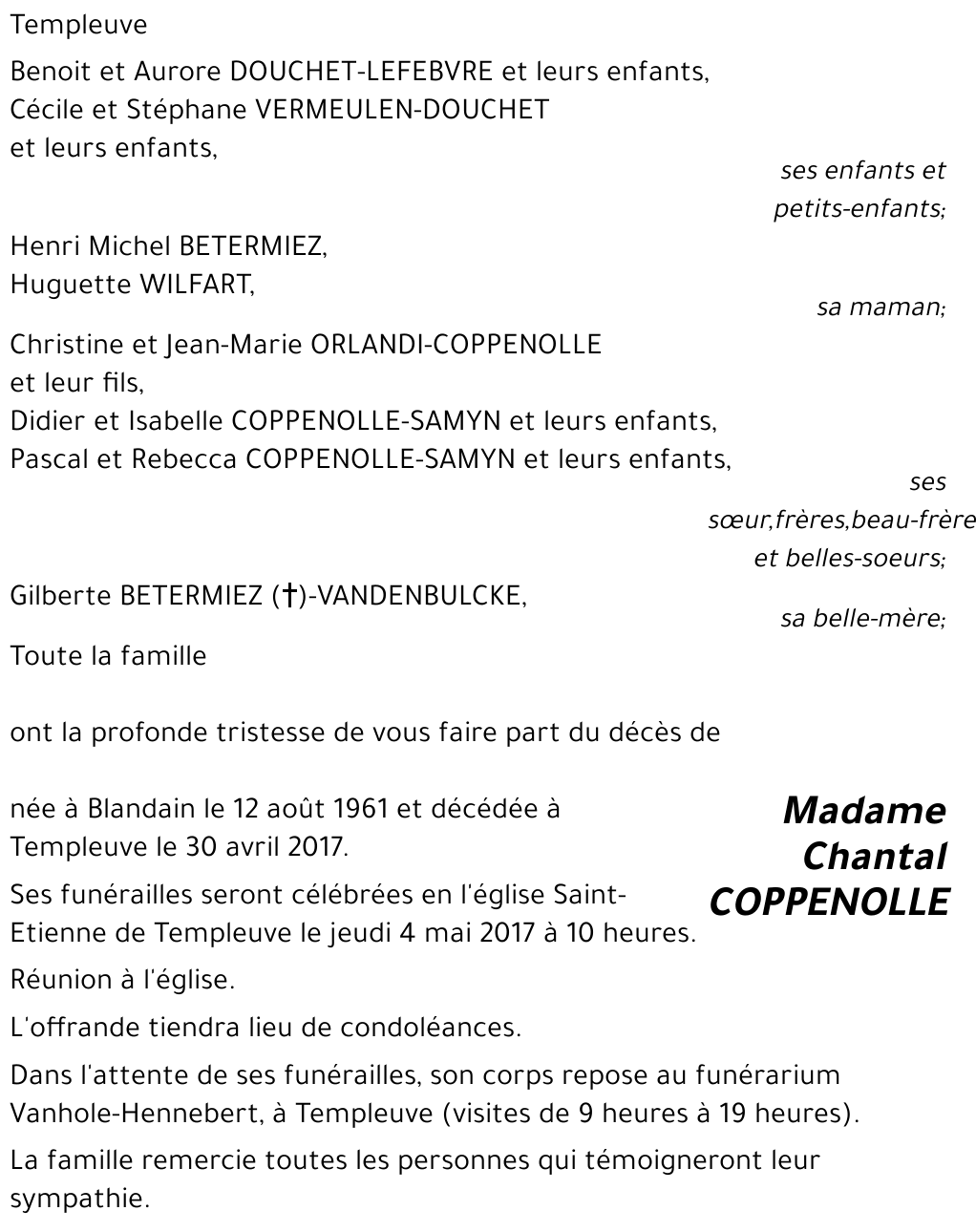 Chantal COPPENOLLE