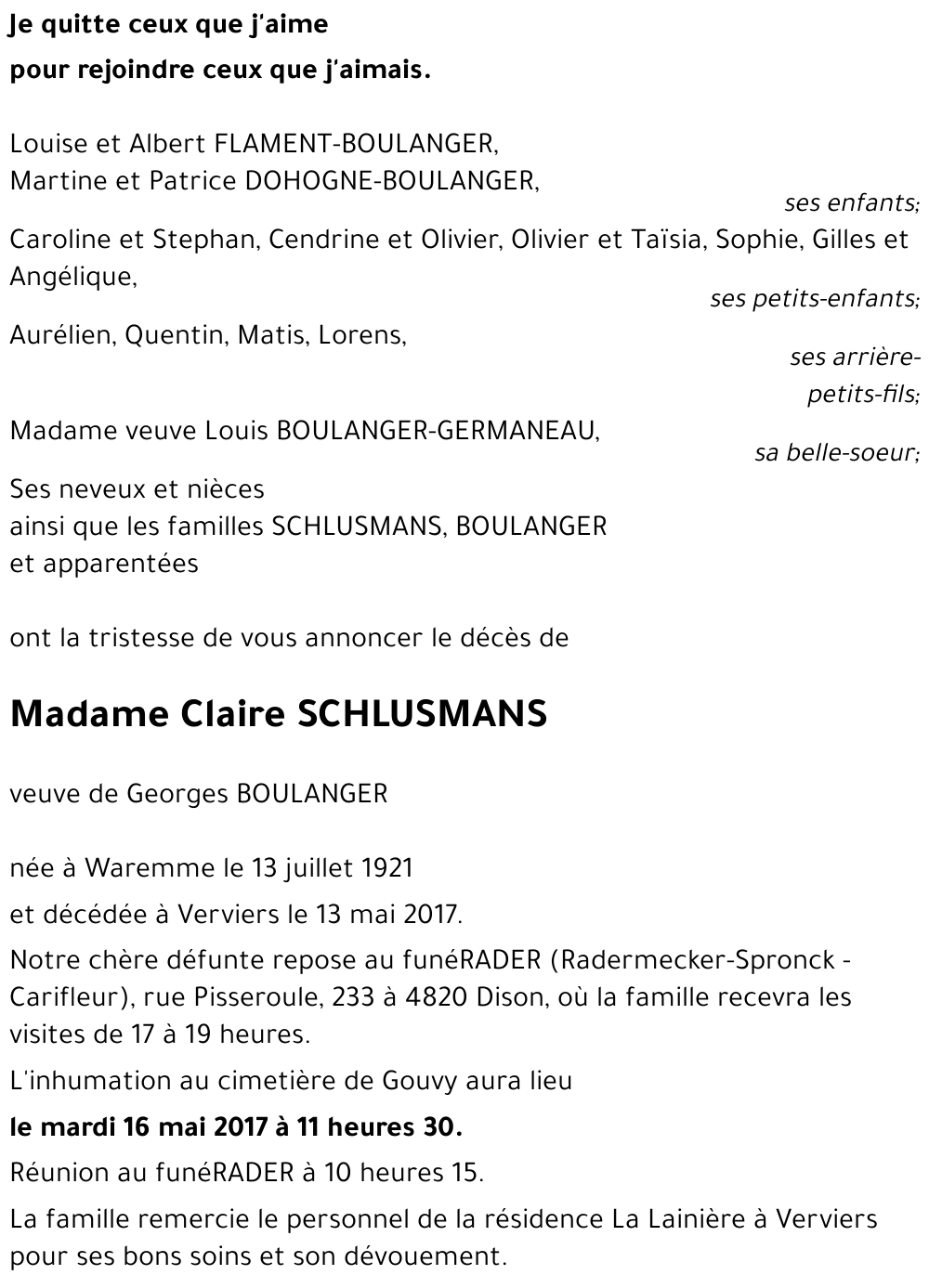Claire SCHLUSMANS