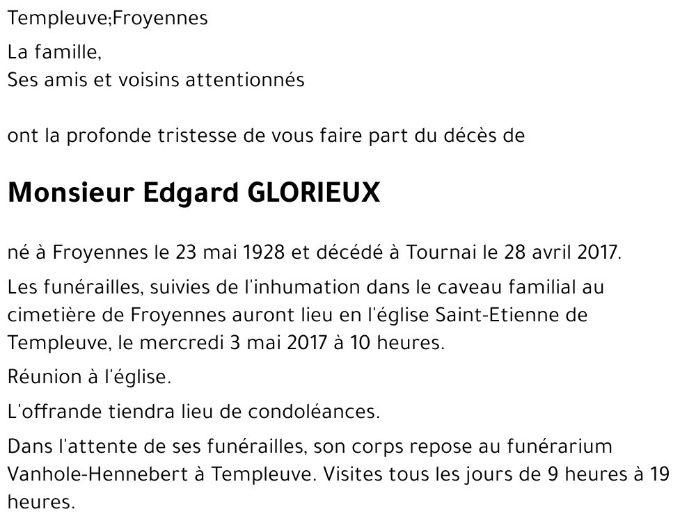 Edgard GLORIEUX