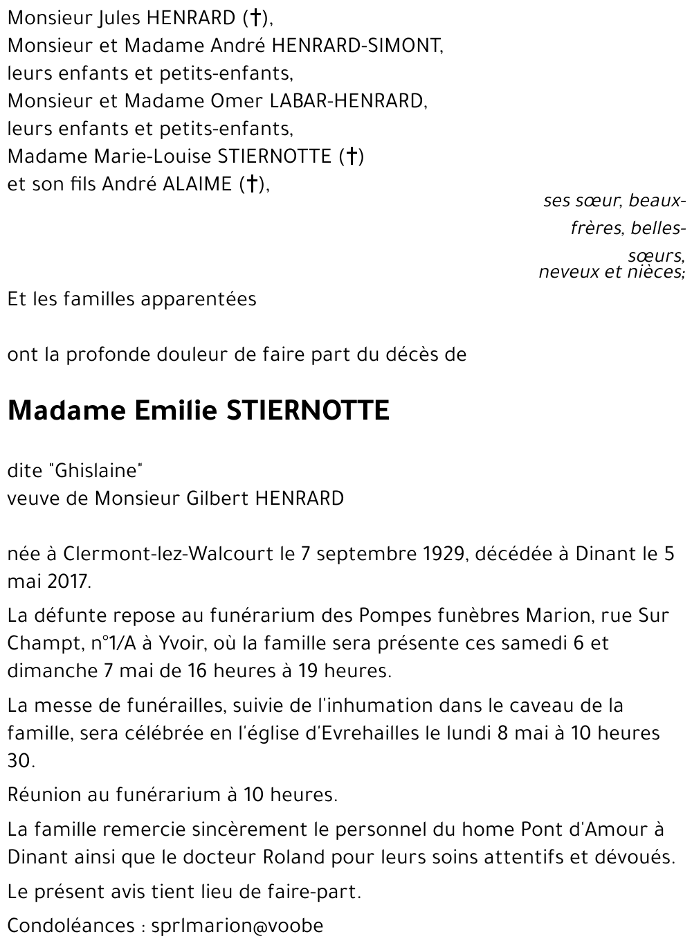 Emilie STIERNOTTE