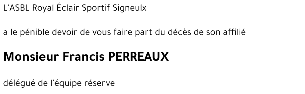Francis PERREAUX