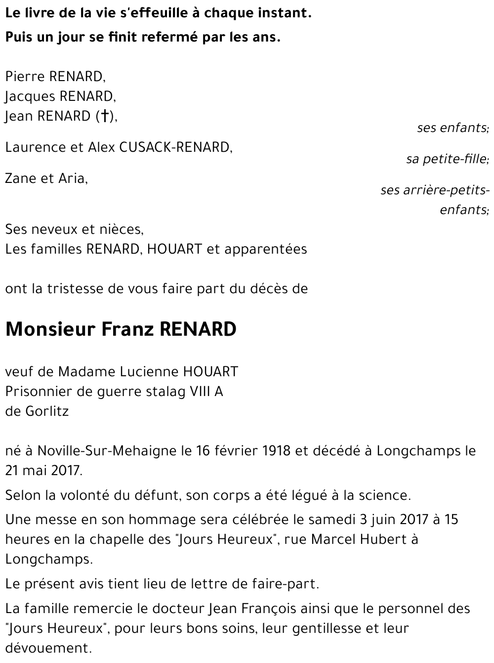 Franz RENARD