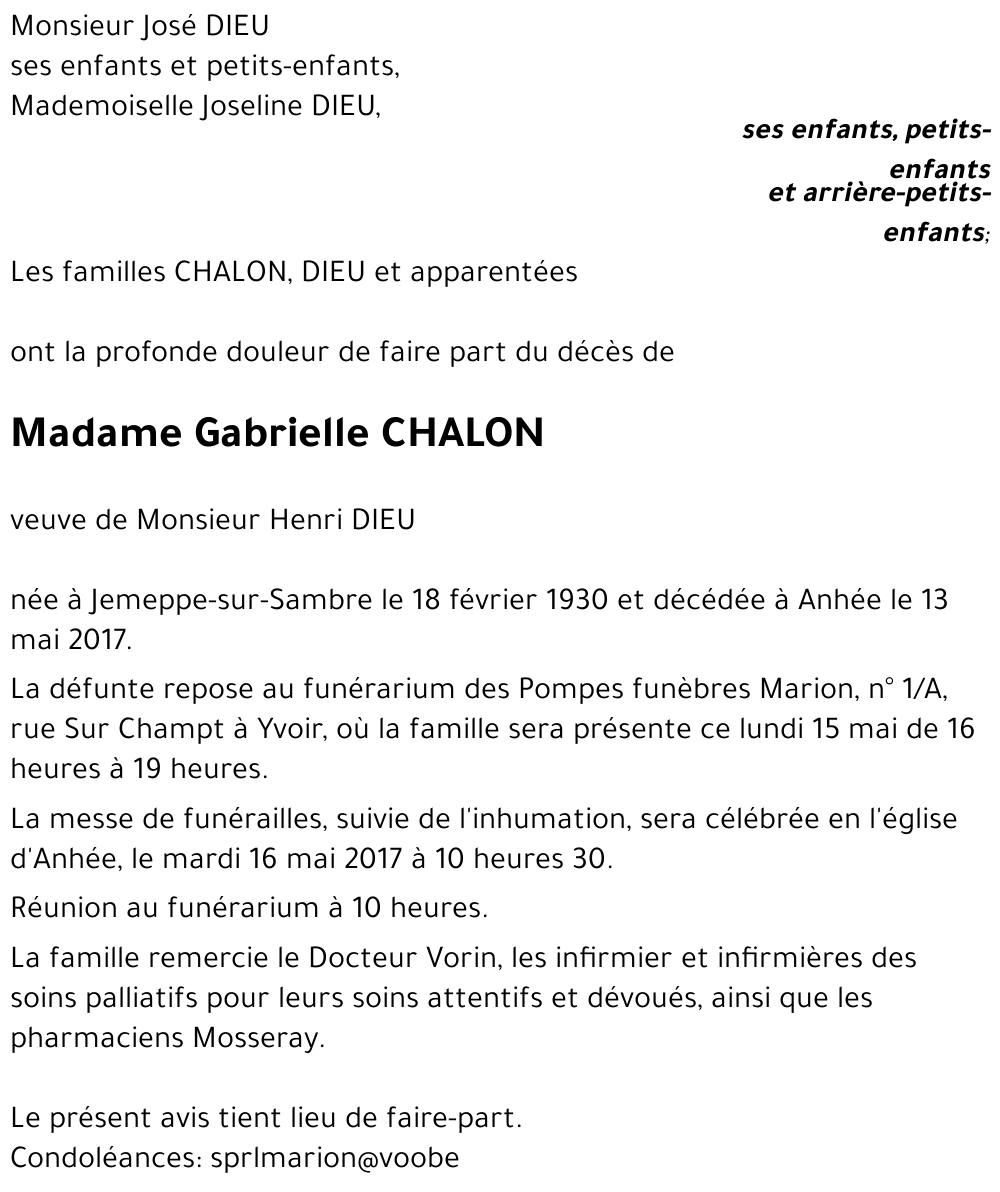 Gabrielle CHALON
