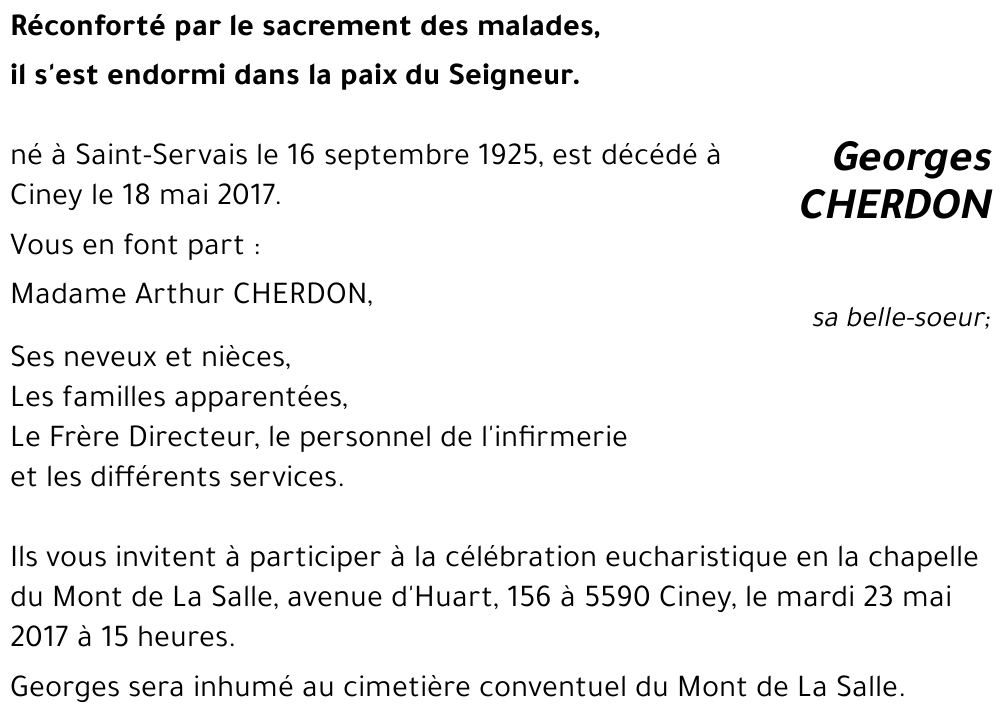 Georges CHERDON