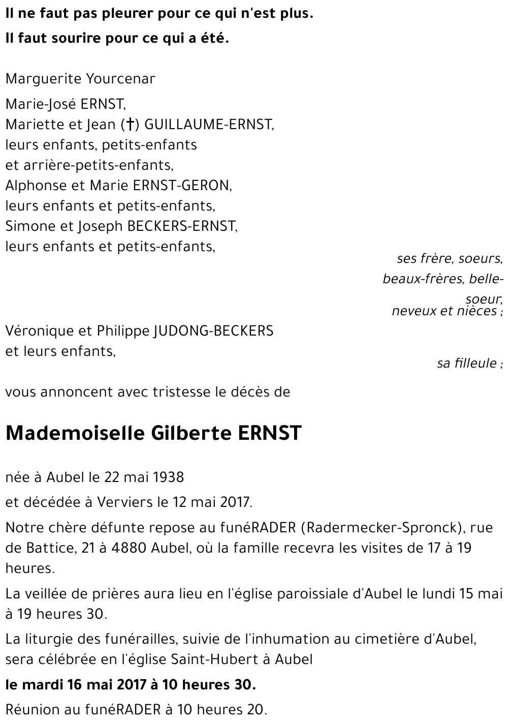 Gilberte ERNST